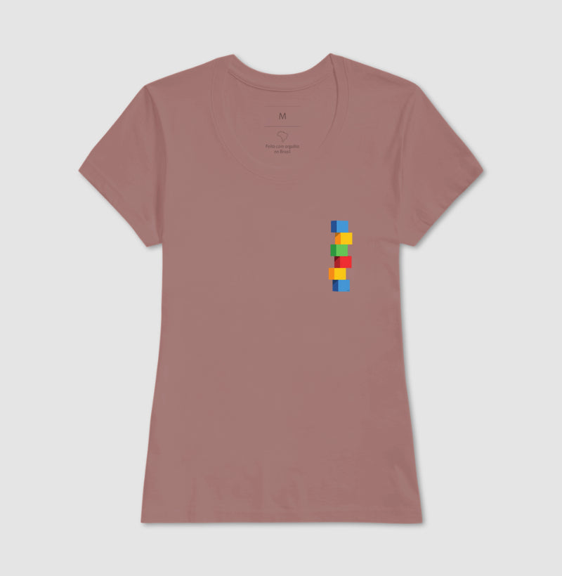 A torre de cubos - Camiseta Confort Masculina e Feminina