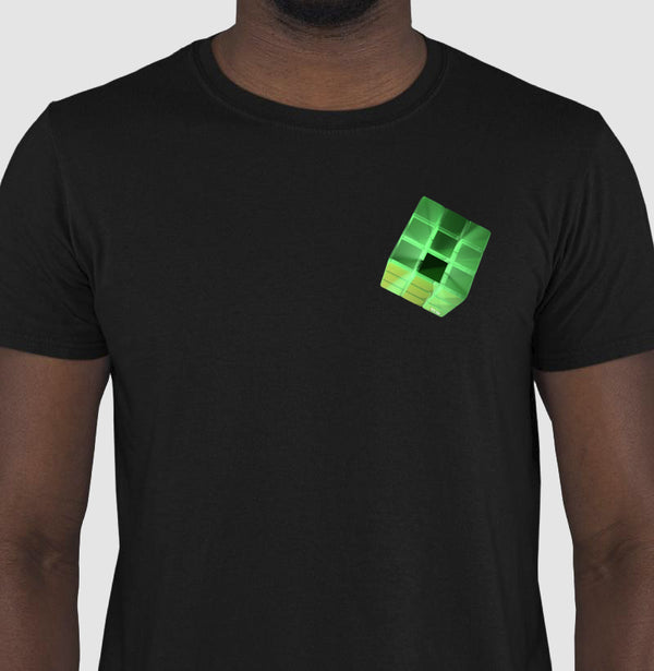 O cubo Verde - Camiseta Confort Masculina e Feminina