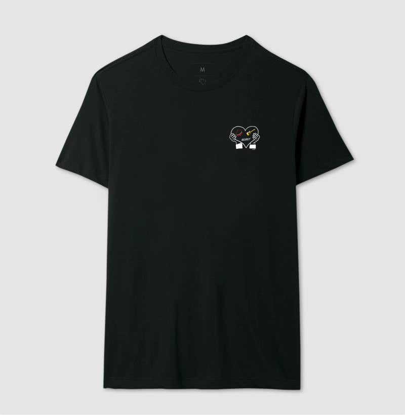 Meu coração tem respeito - Camiseta maculina confort