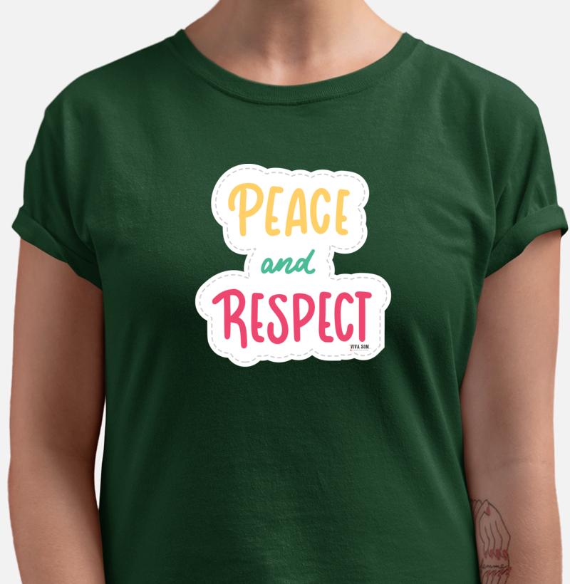 Paz e Respeito - Camiseta Confort Masculina e Feminina